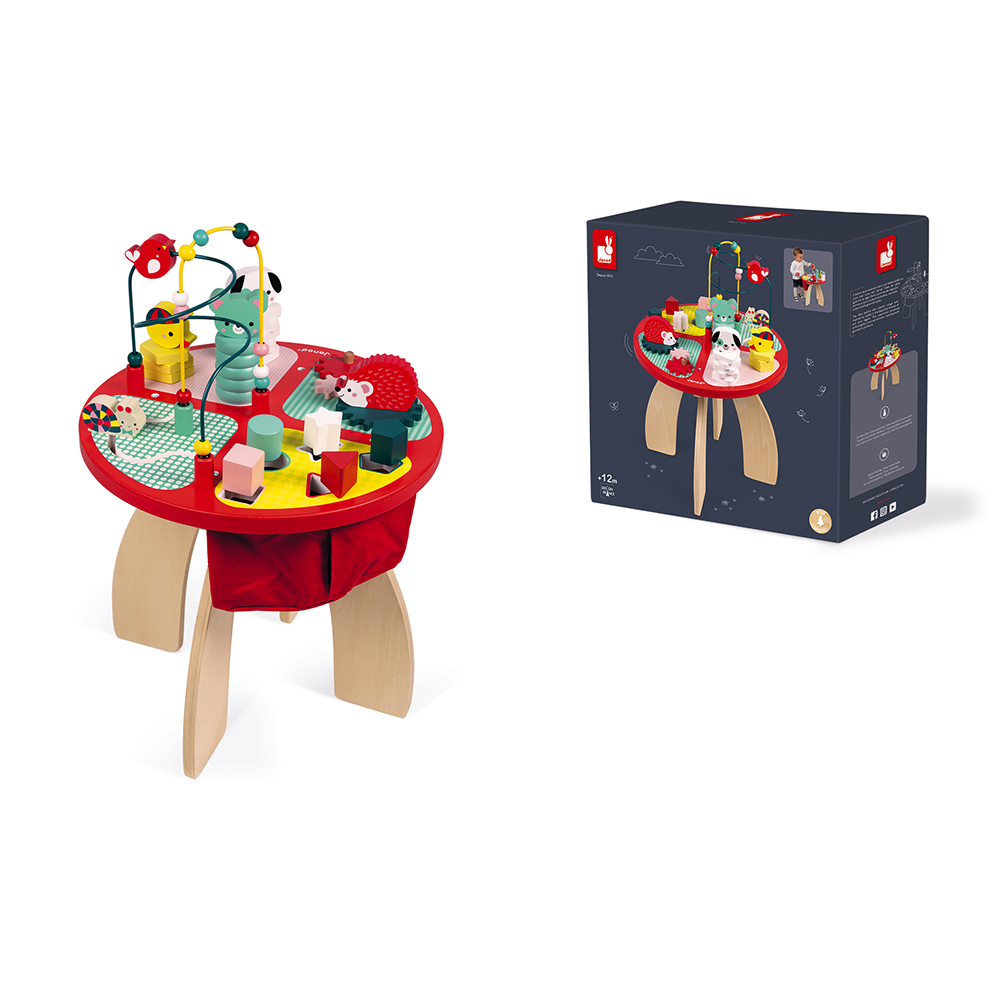 Janod Døevìný hrací stolek s aktivitami na jemnou motoriku Baby Forest od 1 roku