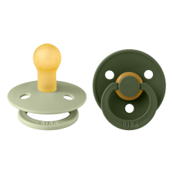 BIBS Colour dudlky z prodnho kauuku 2ks  velikost 2 Sage Hunter green