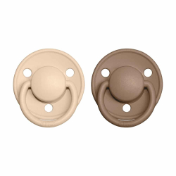 BIBS De Lux dudlky ze silikonu 2ks - one size vanilla-dark-oak