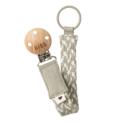 BIBS Paci Braid klip na dudlk Sand/Ivory
