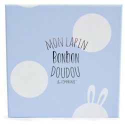 DouDou et Compagnie Lapin Bonbon Zajek modr cpaky PM 0-6m