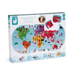 Janod Hračka do vody puzzle Mapa světa 28 ks