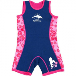 Konfidence Warma Wetsuit Neoprenov oblek Navy  Pink Hibiscus