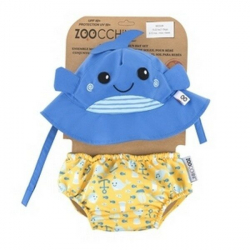 Zoocchini UV Set klobouek a plavky Velryba 6 -12m